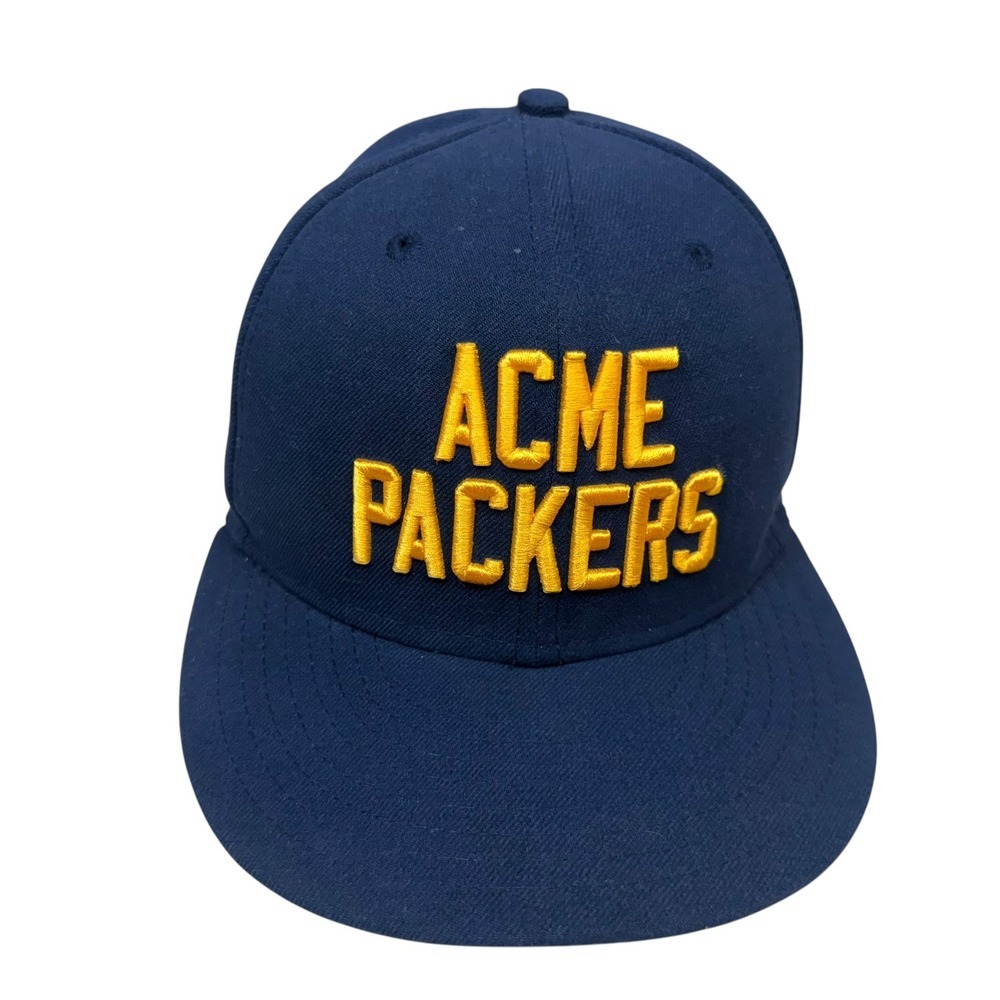 ACME Packers Baseball Cap Hat New Era 59FIFTY NFL Fitted Navy Sz 6 7/8 54.9CM